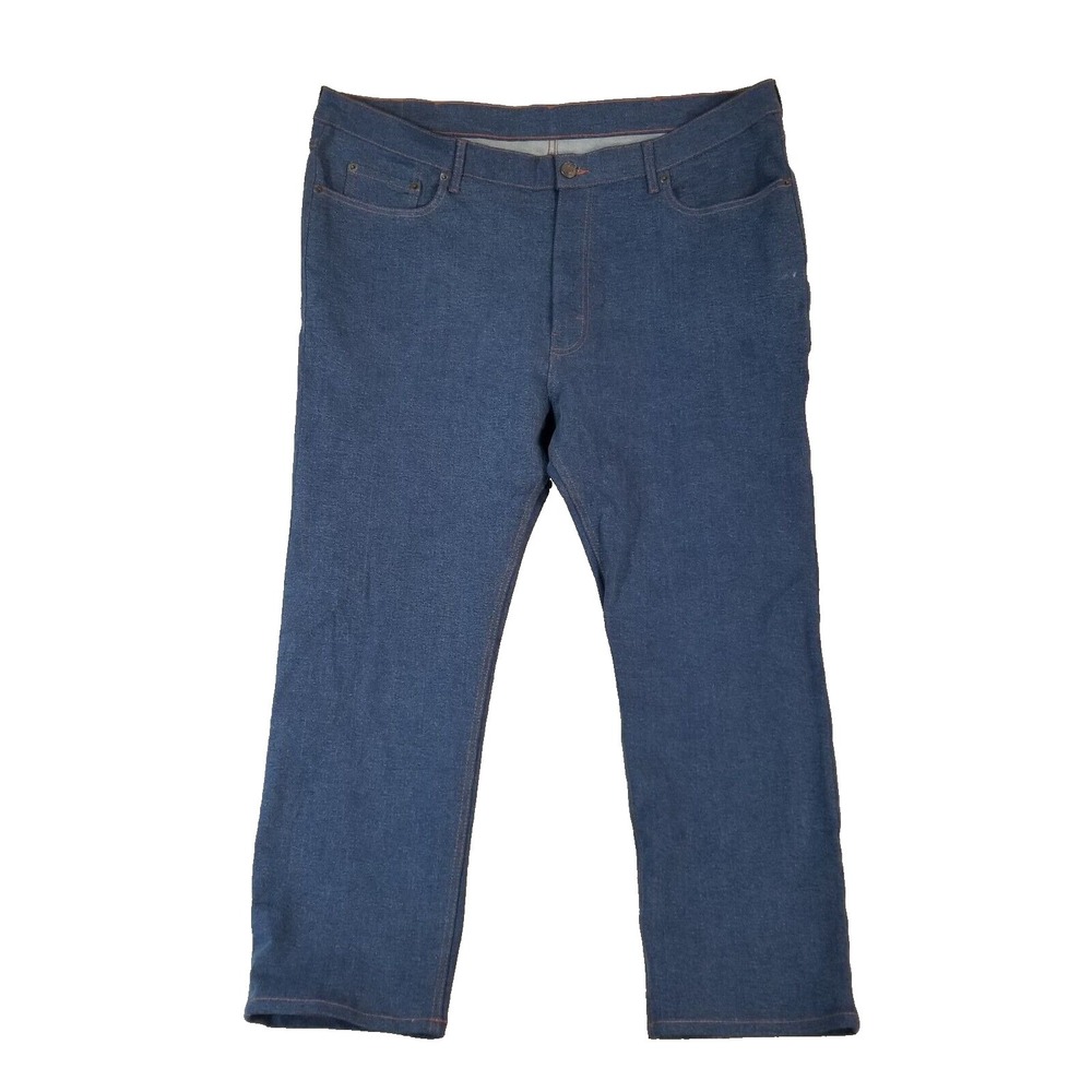 MTailor Jeans men's 44x29 relaxed straight custom-made blue stretch denim‎ pants